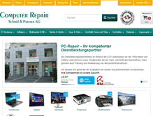 Tablet Screenshot of pcrepair.ch